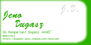 jeno dugasz business card